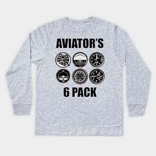 Aviator's 6 pack Kids Long Sleeve T-Shirt